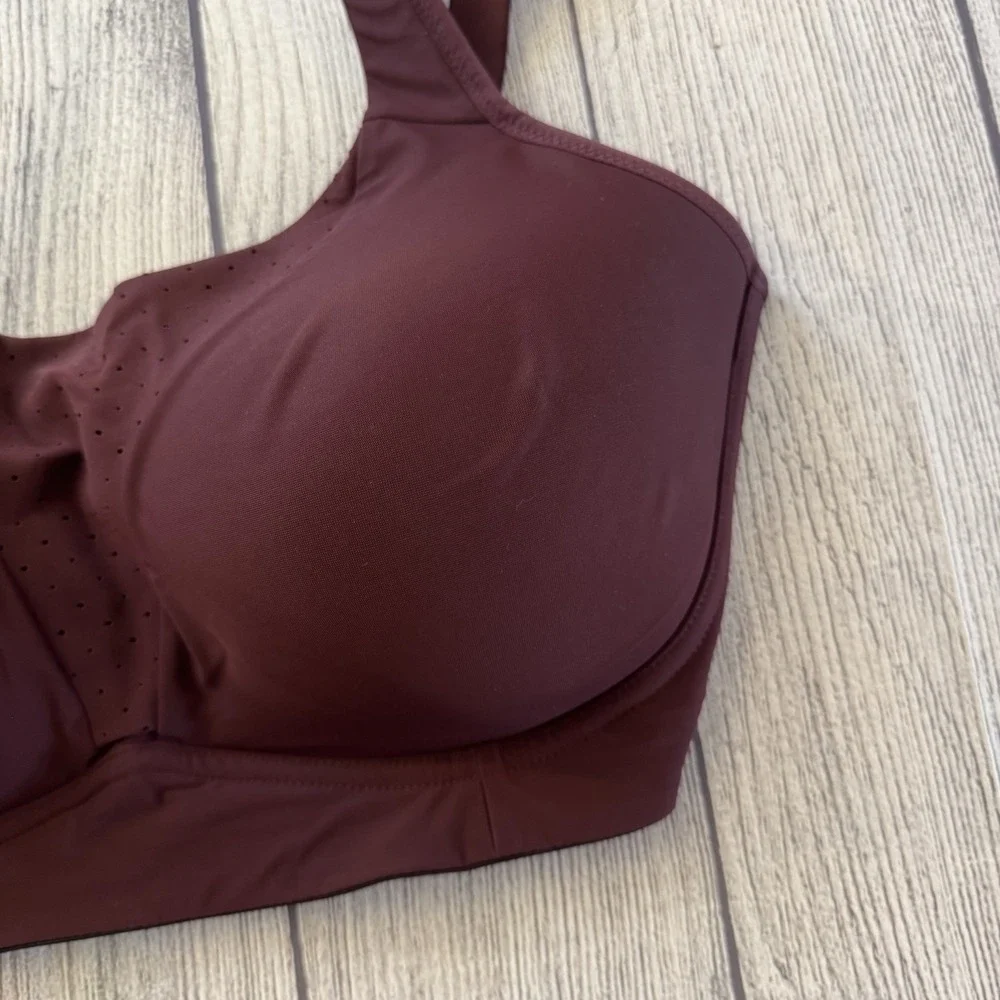 Lululemon Run Times Bra High Support‎ Size 34E  Maroon Athletic Jogging Bra